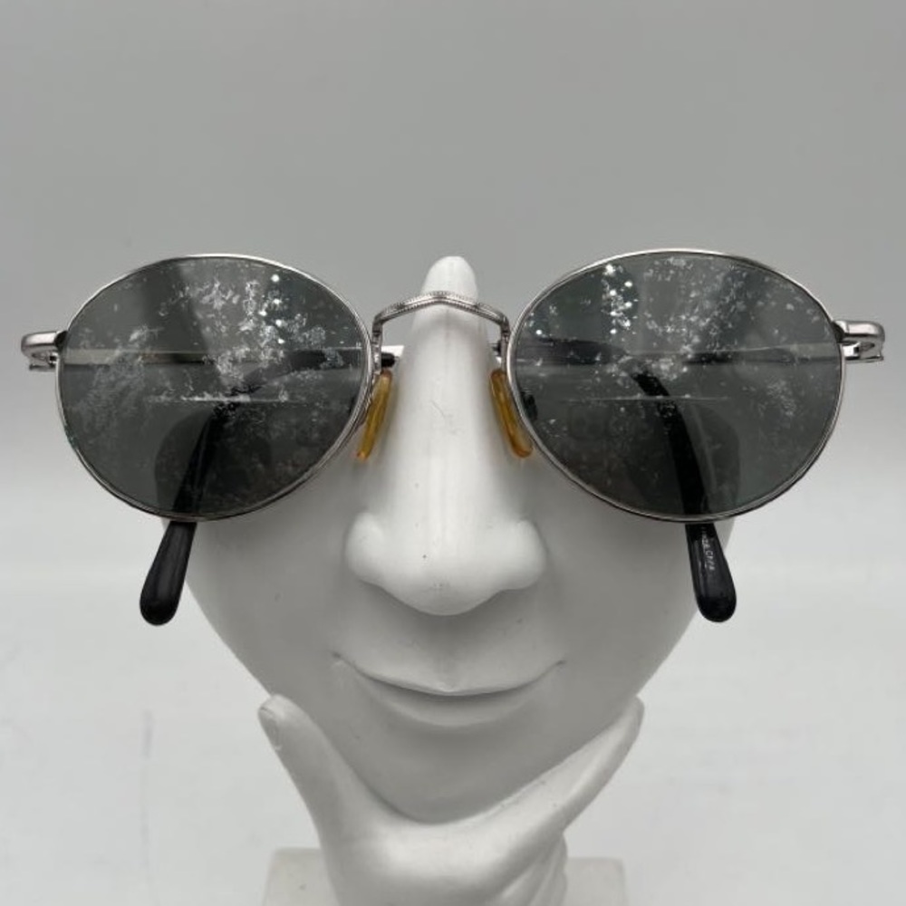 Vintage Sergio Tacchini Silver Oval Sunglasses Frames ST.1005